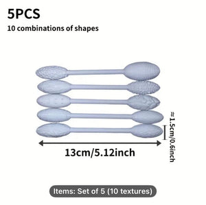 5pc Oval Textured Pottery Tool Set