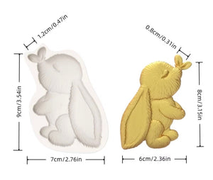 Silicone Mould Sleeping Rabbit Closed Eyes