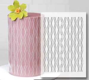 CH573 Dot Curve Pattern Decorating Stencil