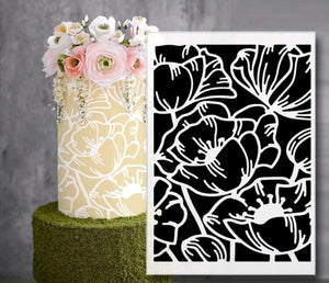 CH613 Decorating Cake Stencil  Flower