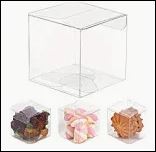 4pc Clear Plastic Box 8x8cm