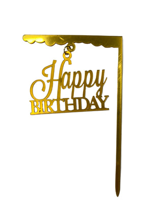 (32) Bundle Deal Acrylic Cake Topper Hanging Happy Birthday x10