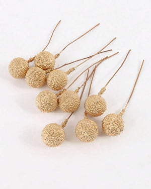 Artificial Gold Berries 20 Stems