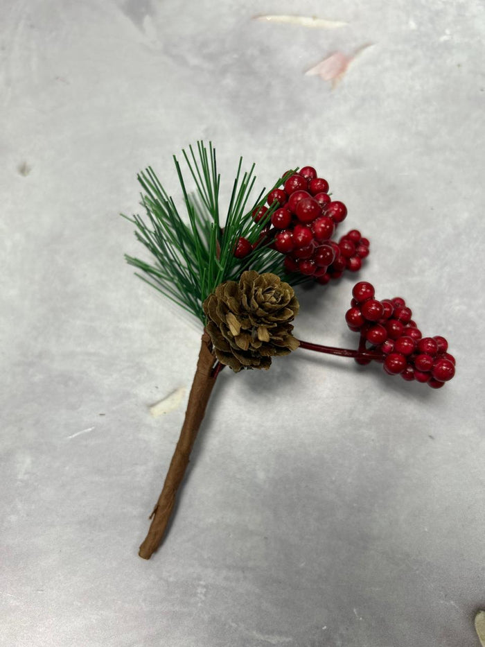 Artificial Christmas Arrangement Red Berries