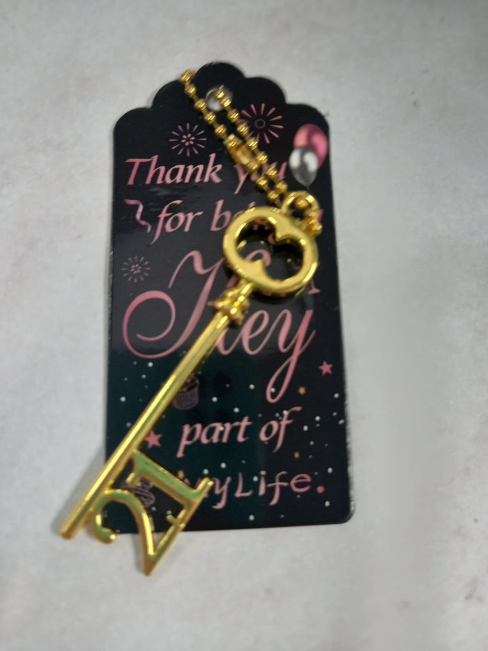 Metal Gold 21st Key 7cm