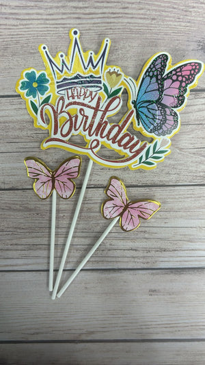 Cardboard Cake Topper Butterfly