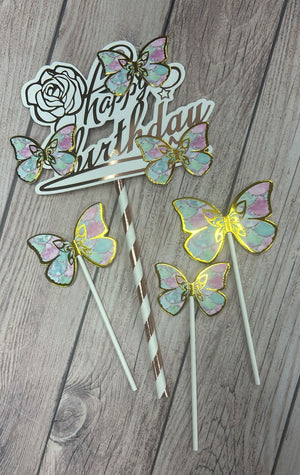 Cardboard Cake Topper Butterfly