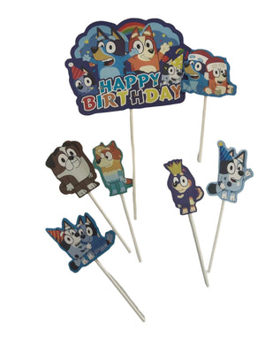 Cardboard Cake Topper Bluey