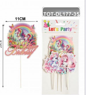 Unicorn Cardboard Cake Topper