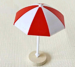 Miniature Beach Umbrella Cake Topper