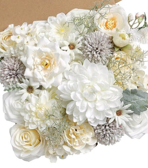 Cake Topper Artificial Flower White