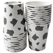 10pc Cow Paper Cups