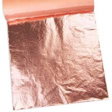 10 Sheets Non-toxic Rose Gold Leaf 8.5x9.5cm