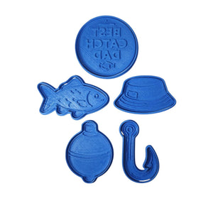 1737 Fathers Day Fishing Cookie Cutter Set Medium