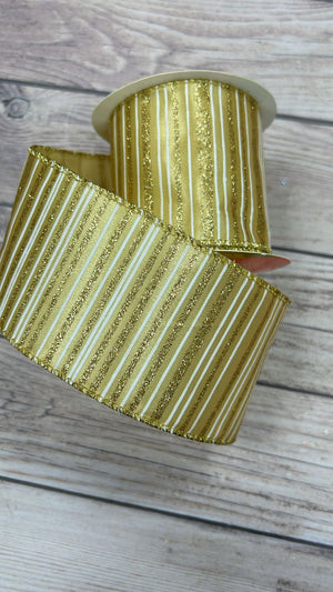 Glitter Stripe Ribbon Roll