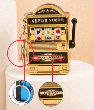 Gold Mini Cute Slot Keychain Cake Topper