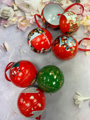 6pc Christmas Fillable Bauble