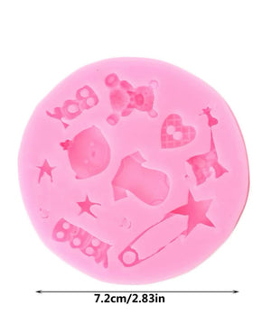 Assorted baby silicone mould, baby 2.4cm