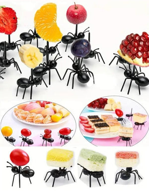 Plastic Ant Fruit Fork 12pcs