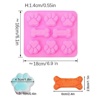 Silicone mould Paw and dog bone