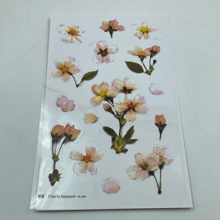 Resin Sticker Sheet Flower 10x15cm WL-003