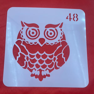 N188001 Stencil Owl 48