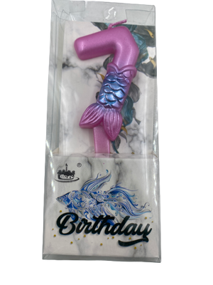 Nr7 Birthday Candle Mermaid Pink