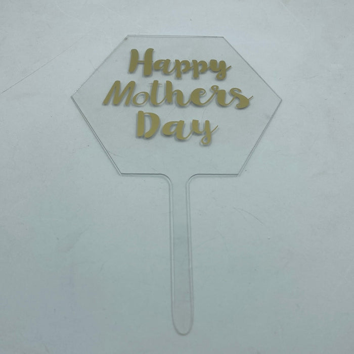 Nr117 Acrylic Cake Topper Happy Mother's Day
