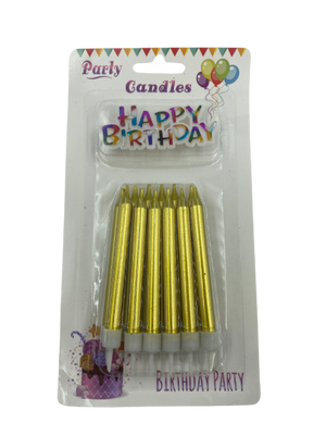 Gold Birthday Candles