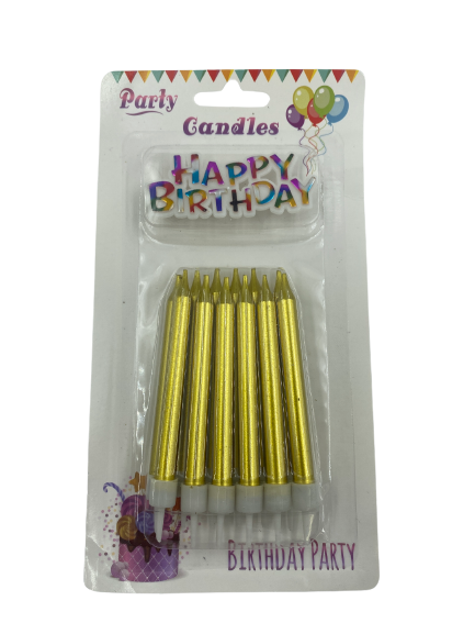 Gold Birthday Candles