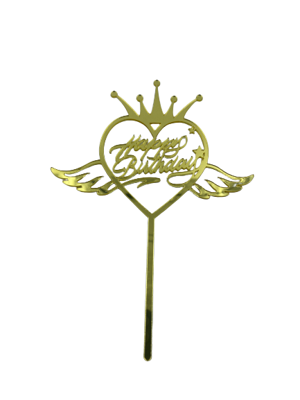 Nr119 Acrylic Cake Topper Tinkerbell Mirror Gold