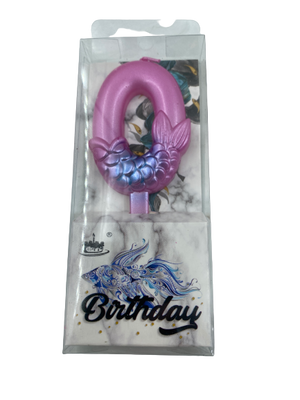 Nr0 Birthday Candle Mermaid Pink