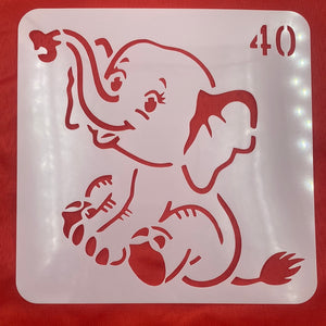 N188001 Stencil Elephant 40