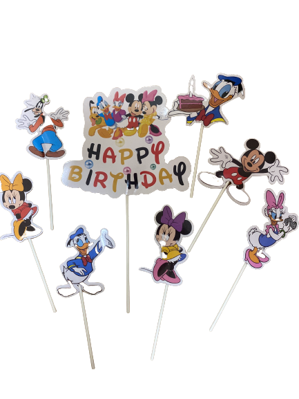 Mickey Minnie Mouse Cardboard Cake Topper