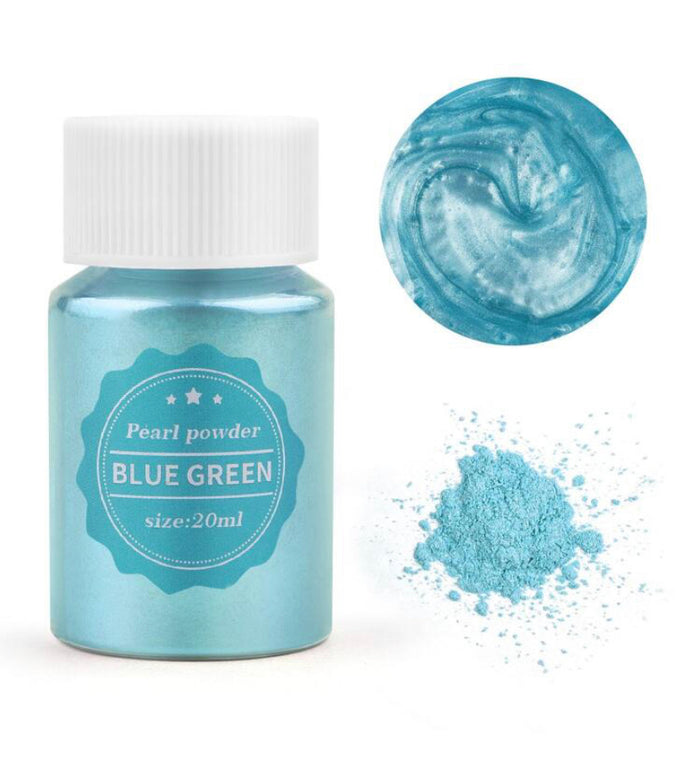 Resin Colouring Powder Blue Green 10g