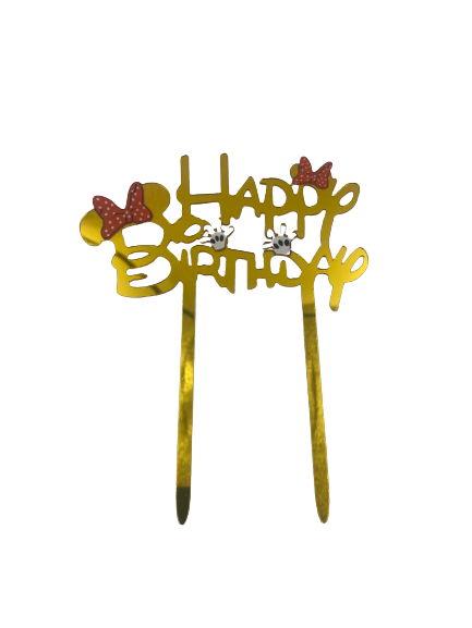 Nr51 Acrylic Cake Topper Happy Birthday One Mickey Mouse