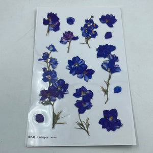 Resin Sticker Sheet Flower 10x15cm WL-013