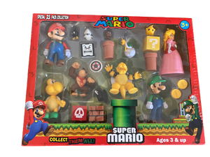 Super Mario Bros Plastic Figurines Cake Topper