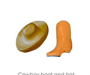 Silicone Mould Cowboy Hat and Boot