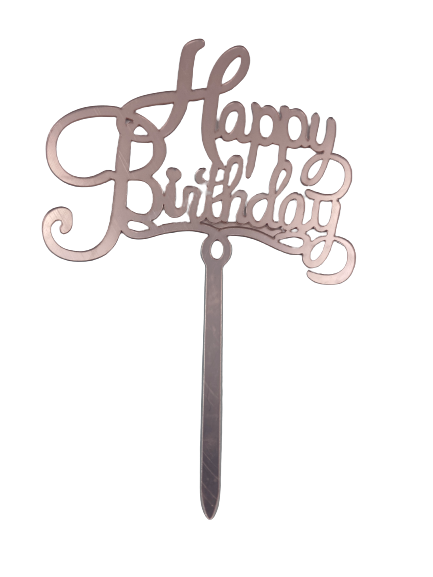 Nr217 Acrylic Cake Topper Happy Birthday Pink