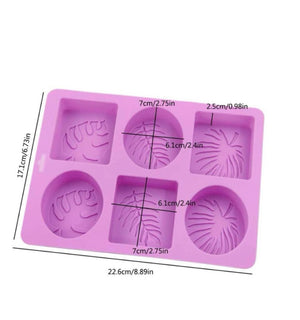 Silicone Mould Soap Tropical Leaves