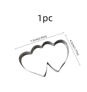 Metal Cookie Cutter Double Heart