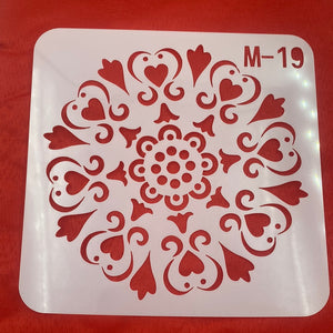 N188001 Stencil Flower M-19