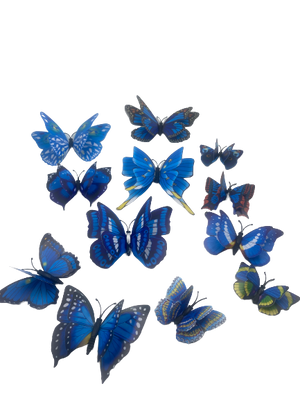 Blue Plastic Butterfly Cake Topper