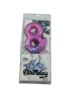 Nr8 Birthday Candle Mermaid Pink