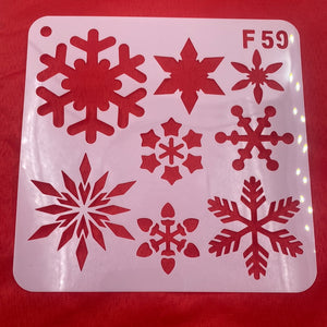 N188001 Stencil Snowflake F59