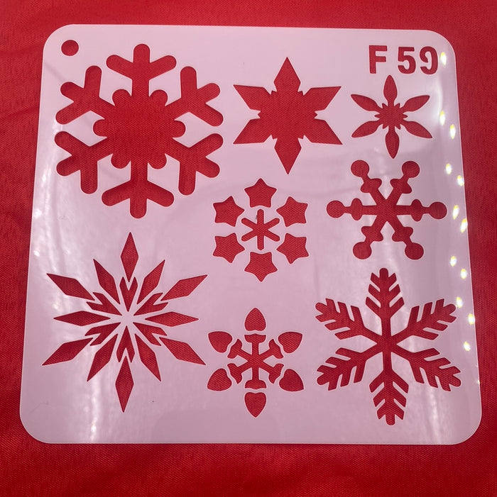 N188001 Stencil Snowflake F59