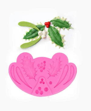 Silicone Mould  Holy Leaves and Cherry