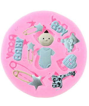 Assorted baby silicone mould, baby 2.4cm