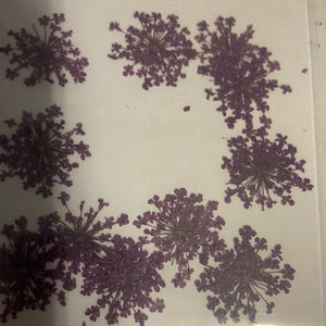 F Resin Art Dry Flowers Purple